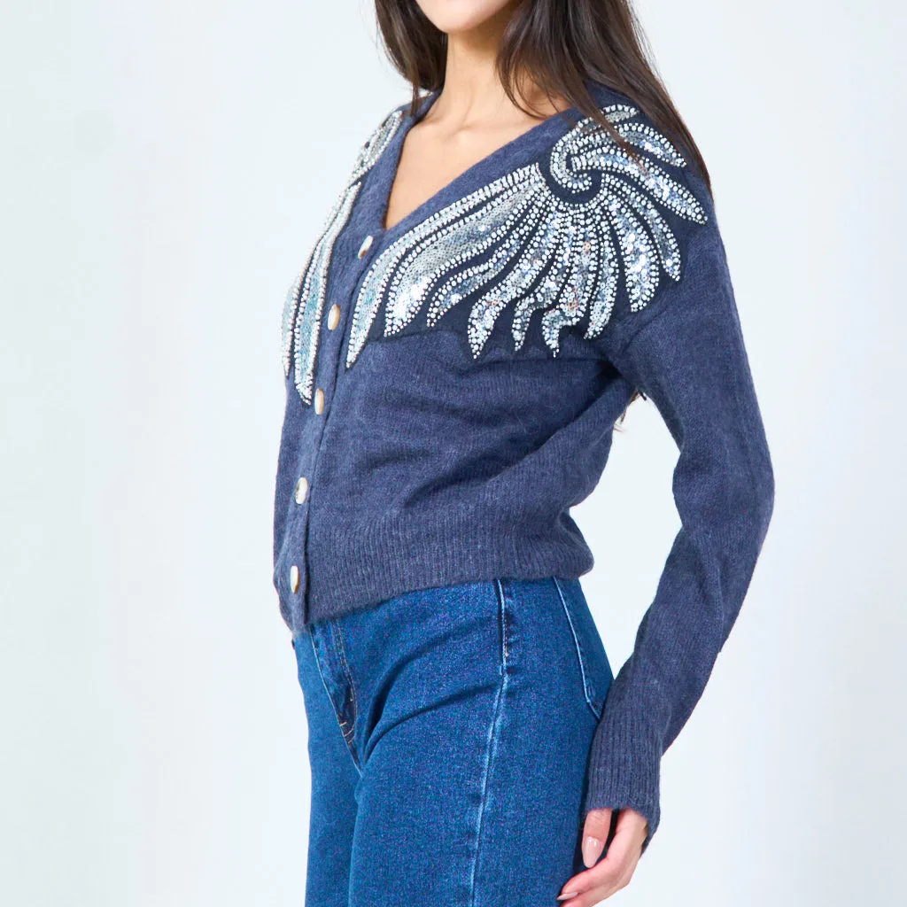 Sequin embellished cardigan wholesale