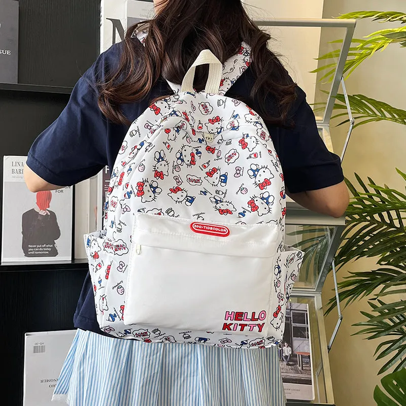 Simple Ins Cute Cartoon Graffiti Backpack Student Trendy Bag Women's Bag Lightweight Niche Large-Capacity Backpack