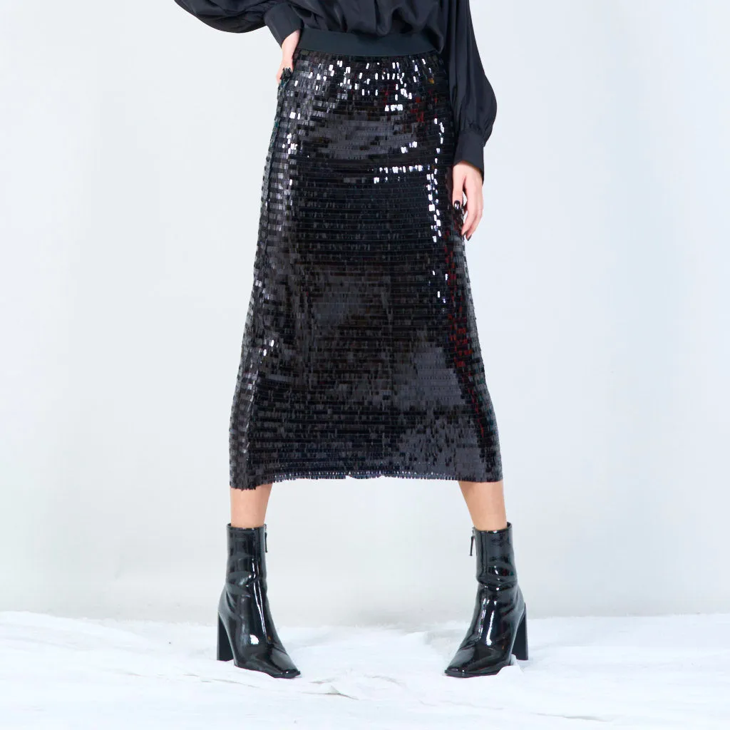 Sparkling sequin midi skirt wholesale