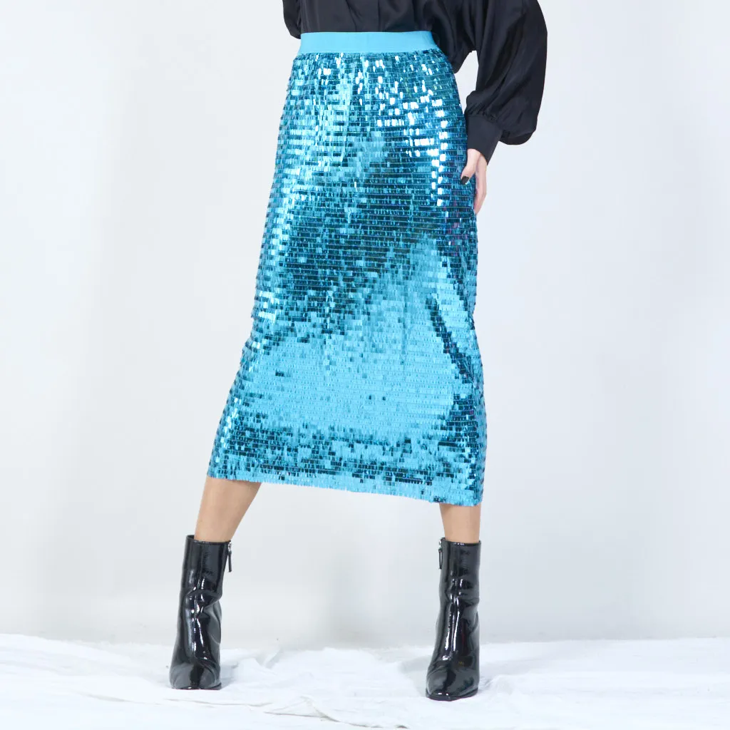 Sparkling sequin midi skirt wholesale