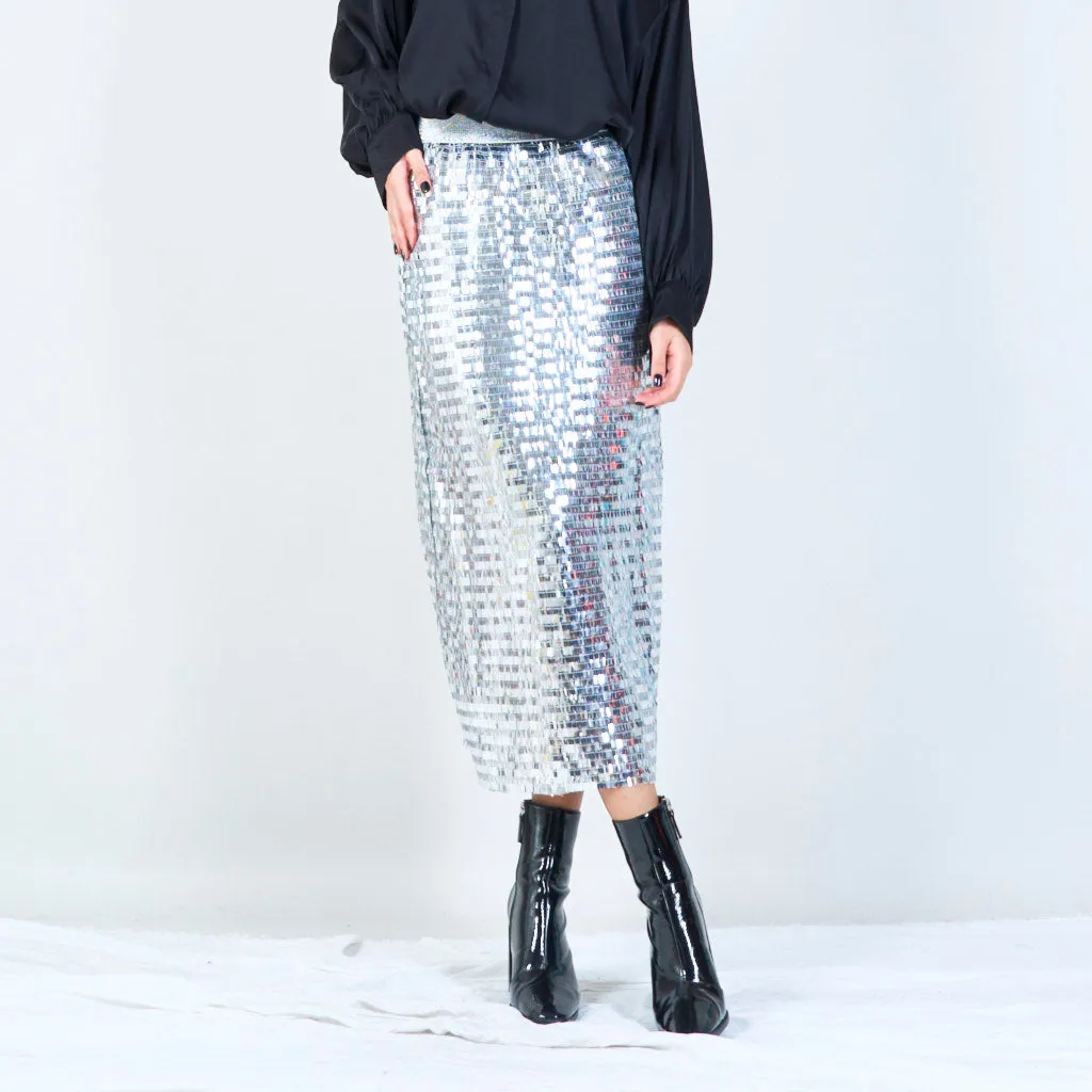 Sparkling sequin midi skirt wholesale