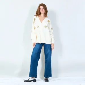 Star embellished oversized cardigan wholesale