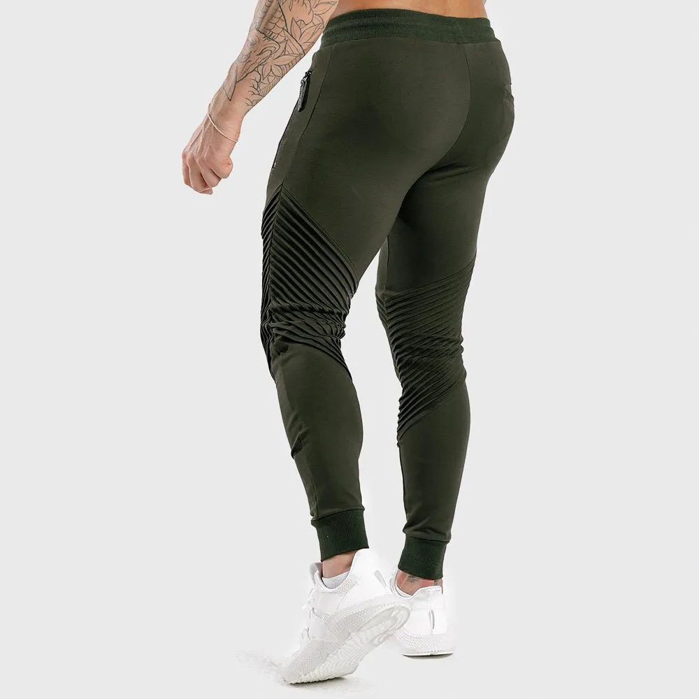 Statement Ribbed Joggers- Olive