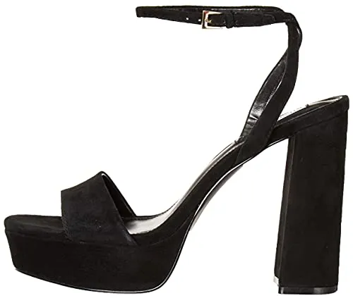 Steve Madden Women's Lessa Pump, Black Suede, 8.5