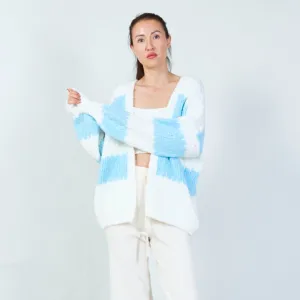 Striped open-front cardigan wholesale