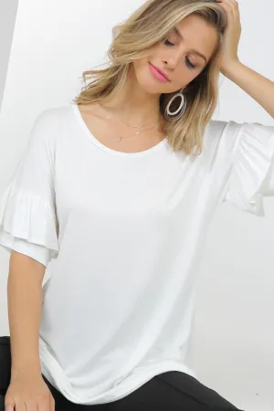 Tiered ruffle short sleeve