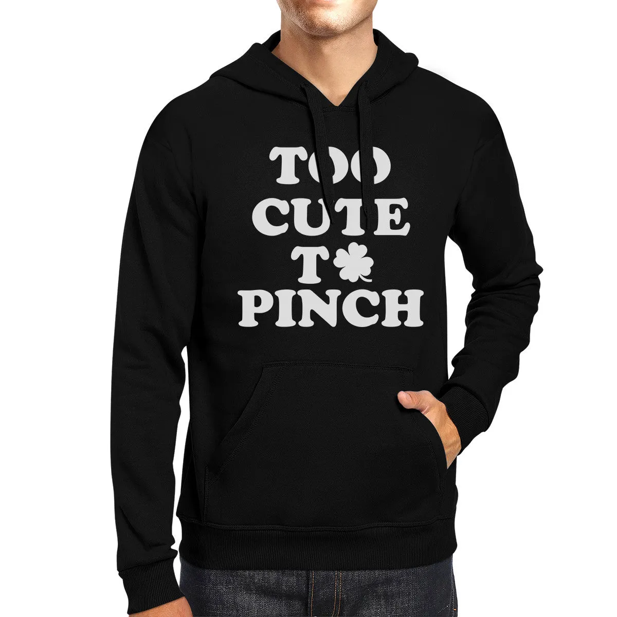 Too Cute To Pinch Black Unisex Hoodie Cute Graphic Top Gift For Her