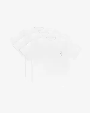 TRAVIS SCOTT CACTUS JACK CHEST LOGO WHITE TEE (PACK OF 3)