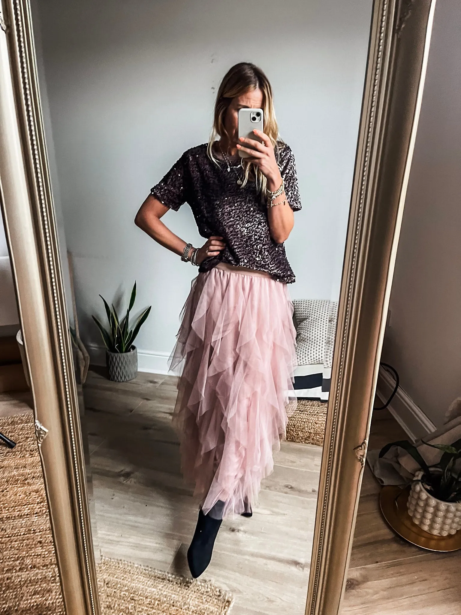 Tulle Layered Mesh Skirt