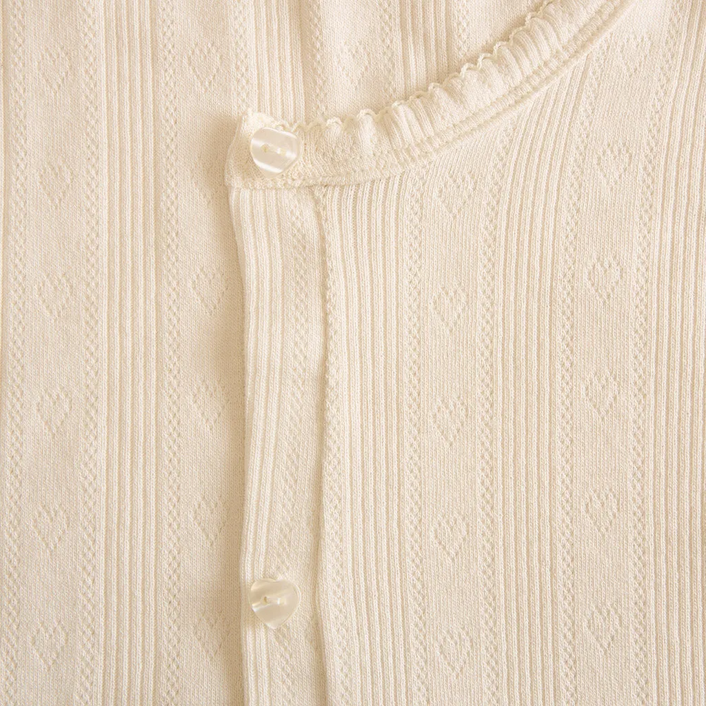 Vanilla Pointelle Cardigan