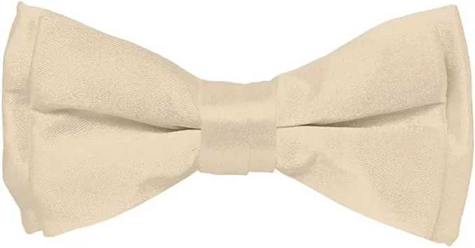 Vittorio Farina Boy's Pretied Solid Silky Satin Bow Tie