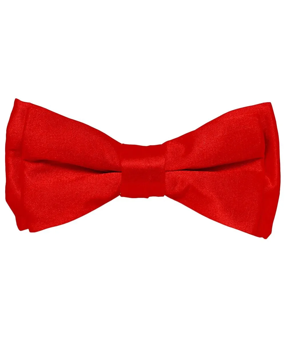 Vittorio Farina Boy's Pretied Solid Silky Satin Bow Tie