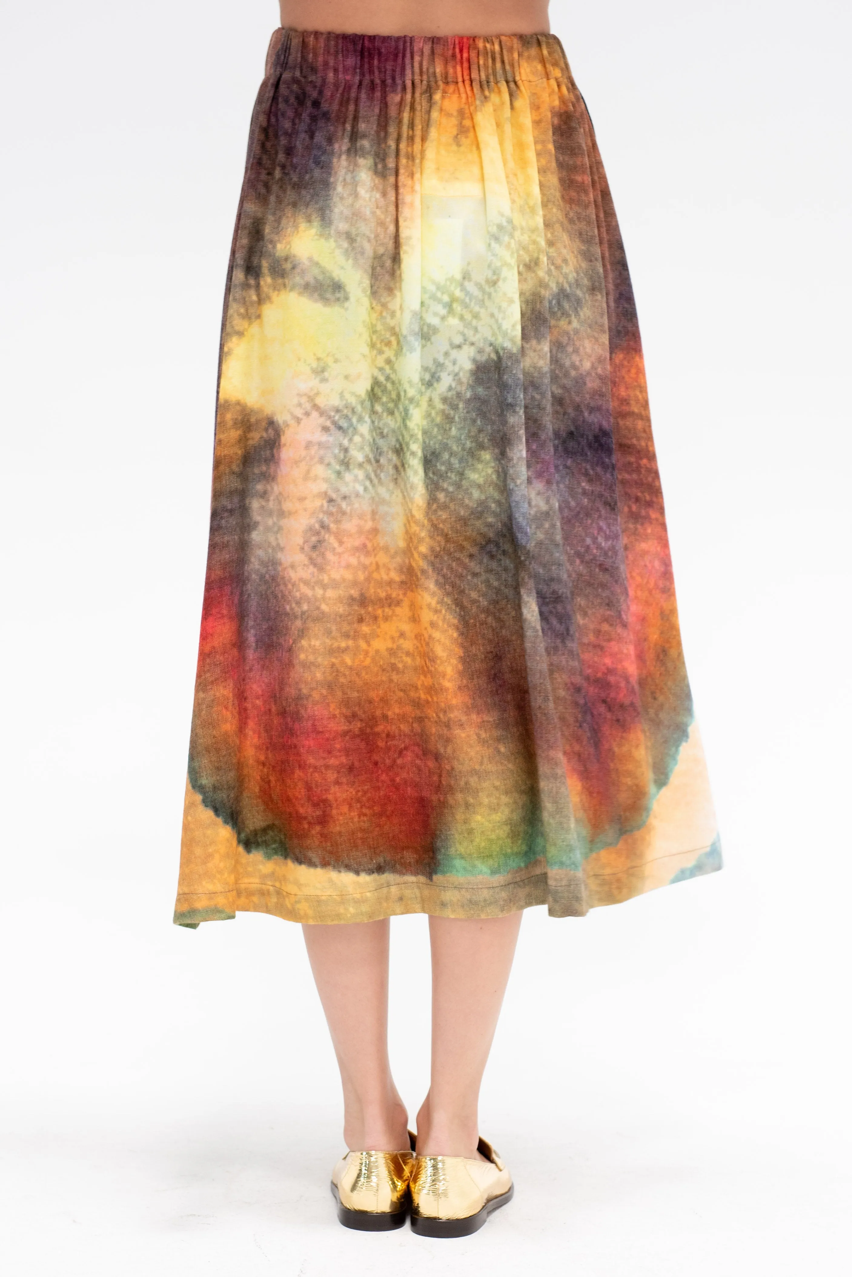 Wool Skirt, Print C