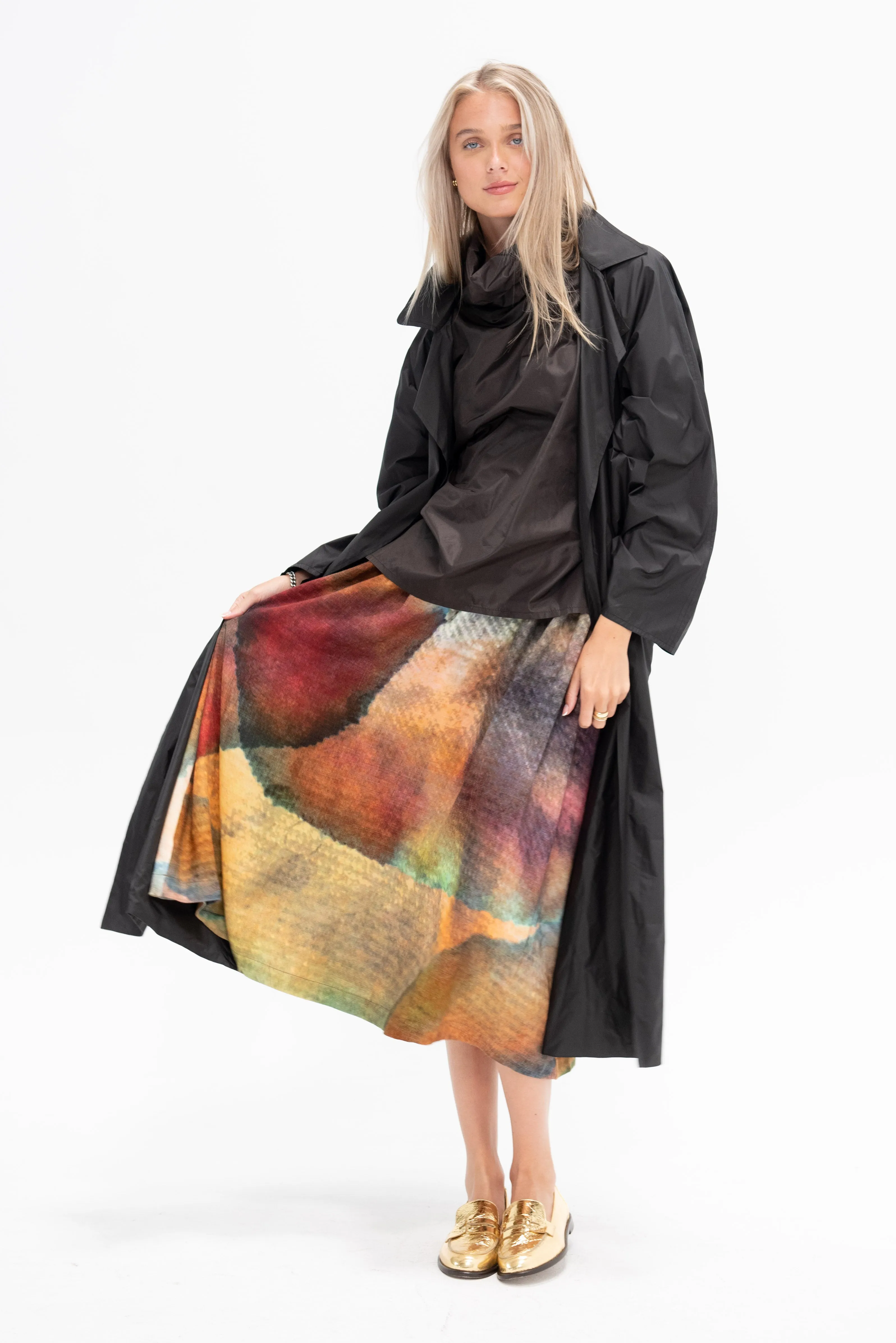 Wool Skirt, Print C